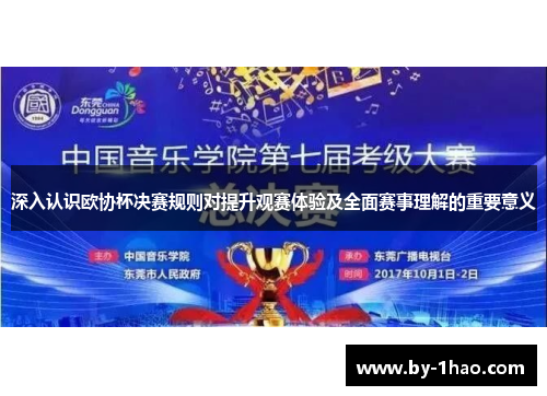深入认识欧协杯决赛规则对提升观赛体验及全面赛事理解的重要意义